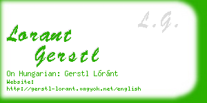lorant gerstl business card
